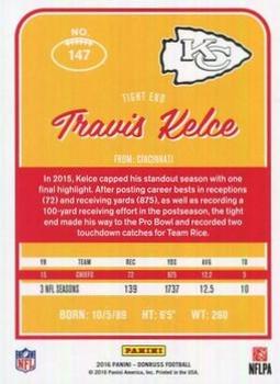 2016 Donruss - Press Proofs Red #147 Travis Kelce Back