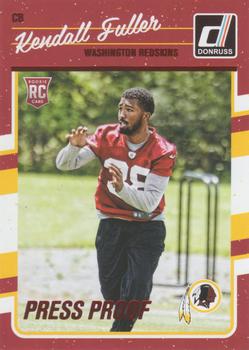 2016 Donruss - Press Proofs Red #327 Kendall Fuller Front