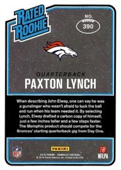 2016 Donruss - Press Proofs Red #390 Paxton Lynch Back