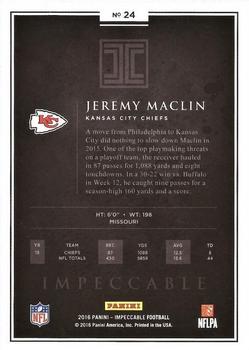 2016 Panini Impeccable #24 Jeremy Maclin Back