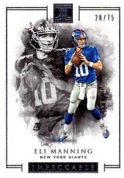 2016 Panini Impeccable #39 Eli Manning Front