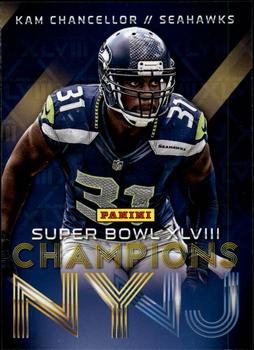 2014 Panini Seattle Seahawks Super Bowl XLVIII Champions #8 Kam Chancellor Front