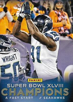 2014 Panini Seattle Seahawks Super Bowl XLVIII Champions #18 A Fast Start Front