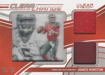 2016 Panini Clear Vision - Clear Change Dual Jersey #1 Jameis Winston Front