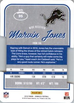 2016 Donruss - Press Proofs Silver Die Cut #95 Marvin Jones Back