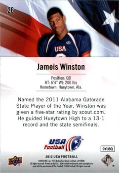 2012 Upper Deck USA Football #26 Jameis Winston Back