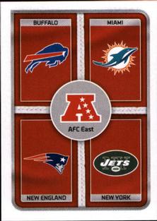 2016 Panini Stickers #4 AFC East Front
