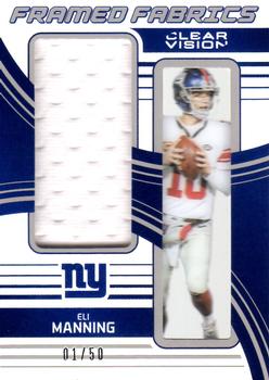 2016 Panini Clear Vision - Framed Fabrics #1 Eli Manning Front