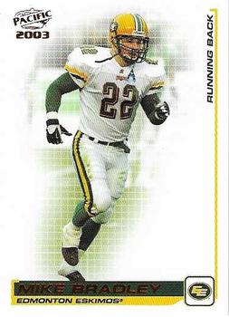 2003 Pacific  CFL - Red #26 Mike Bradley Front