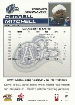 2003 Pacific  CFL - Red #91 Derrell Mitchell Back