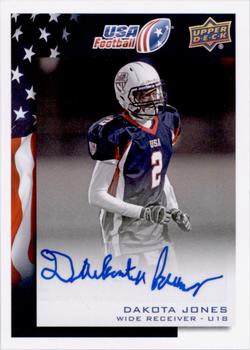 2014 Upper Deck USA Football - Autograph #57 Dakota Jones Front