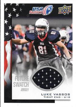 2014 Upper Deck USA Football - Future Swatch #54 Luke Vassos Front