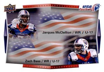 2015 Upper Deck USA Football #100 Jarques McClellion / Zach Bass Front