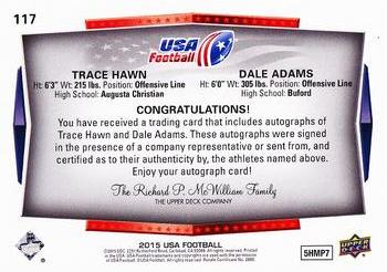 2015 Upper Deck USA Football - Autograph #117 Trace Hawn / Dale Jonathan Back