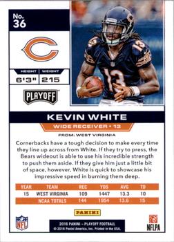 2016 Panini Playoff #36 Kevin White Back