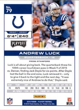 2016 Panini Playoff #79 Andrew Luck Back
