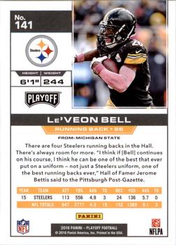 2016 Panini Playoff #141 Le'Veon Bell Back
