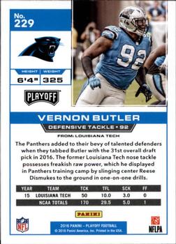 2016 Panini Playoff #229 Vernon Butler Back