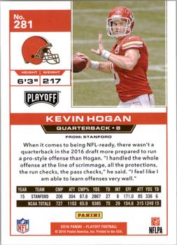 2016 Panini Playoff #281 Kevin Hogan Back