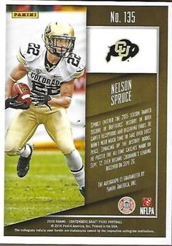 2016 Panini Contenders #135 Nelson Spruce Back