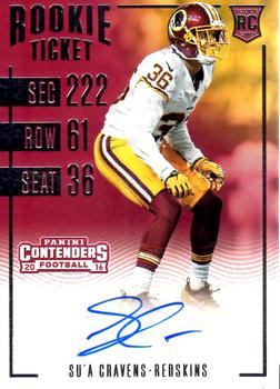 2016 Panini Contenders #181 Su'a Cravens Front
