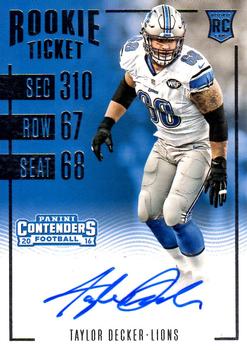 2016 Panini Contenders #192 Taylor Decker Front