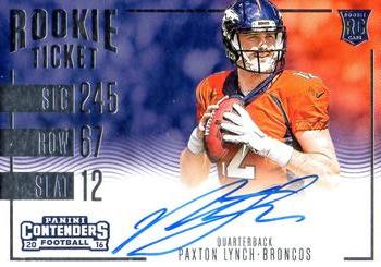 2016 Panini Contenders #343 Paxton Lynch Front