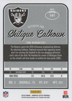 2016 Donruss Optic #141 Shilique Calhoun Back