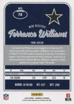 2016 Donruss - Stat Line Season #78 Terrance Williams Back