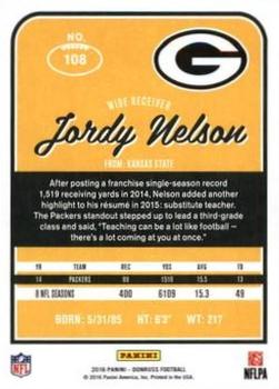 2016 Donruss - Stat Line Season #108 Jordy Nelson Back