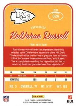 2016 Donruss - Stat Line Season #326 KeiVarae Russell Back