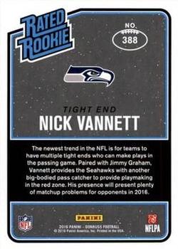 2016 Donruss - Stat Line Season #388 Nick Vannett Back