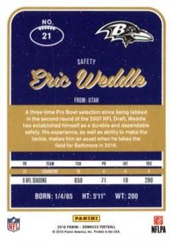2016 Donruss - Stat Line Years #21 Eric Weddle Back