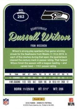 2016 Donruss - Stat Line Years #263 Russell Wilson Back