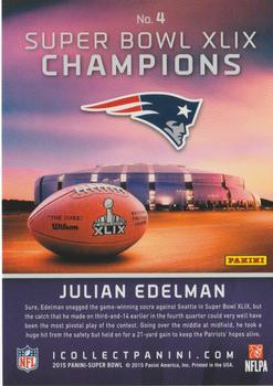 2015 Panini Super Bowl XLIX New England Patriots #4 Julian Edelman Back
