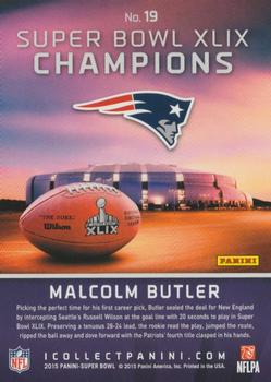 2015 Panini Super Bowl XLIX New England Patriots #19 Malcolm Butler Back