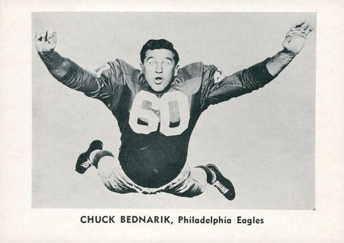 1961 Jay Publishing Philadelphia Eagles Set A #NNO Chuck Bednarik Front
