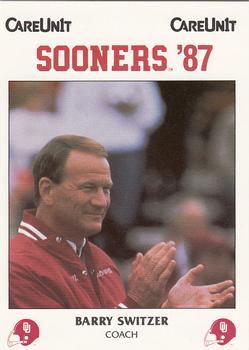 1987 Oklahoma Sooners Police #NNO Barry Switzer Front