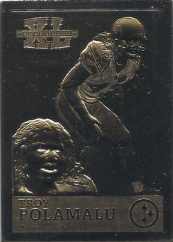 2006 The Danbury Mint Super Bowl XL Champion 22Kt Gold #NNO Troy Polamalu Front