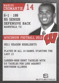 2012 Wisconsin Badgers Program Cards #NNO Marcus Cromartie Back