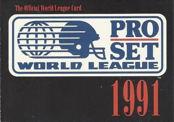 1991 Pro Set WLAF #1 World League Logo Front