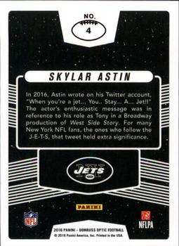 2016 Donruss Optic - Fans of the Game #4 Skylar Astin Back