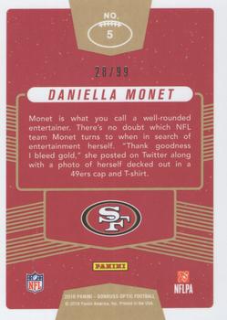 2016 Donruss Optic - Fans of the Game Red #5 Daniella Monet Back