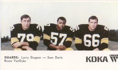 1968 KDKA Pittsburgh Steelers #NNO Sam Davis / Larry Gagner / Bruce Van Dyke Front
