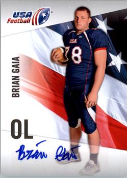 2012 Upper Deck USA Football - Autographs #6 Brian Gaia Front