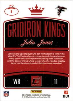 2016 Donruss Optic - Gridiron Kings #8 Julio Jones Back