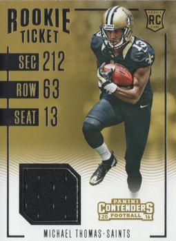 2016 Panini Contenders - Rookie Ticket Swatches Vertical #29 Michael Thomas Front