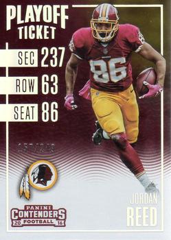 2016 Panini Contenders - Playoff Ticket #12 Jordan Reed Front