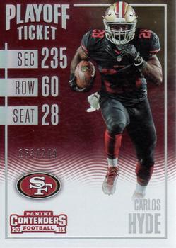 2016 Panini Contenders - Playoff Ticket #20 Carlos Hyde Front