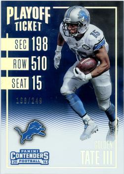 2016 Panini Contenders - Playoff Ticket #32 Golden Tate III Front
